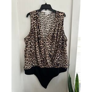GOOD AMERICAN Women's Plus Animal Print Bodysuit | Size 7 4XL
